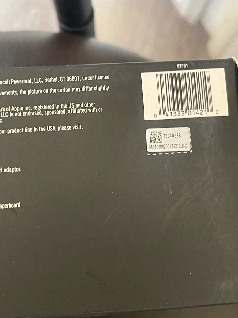Duracell dual PowerMat Wireless Charging Pad - Black new